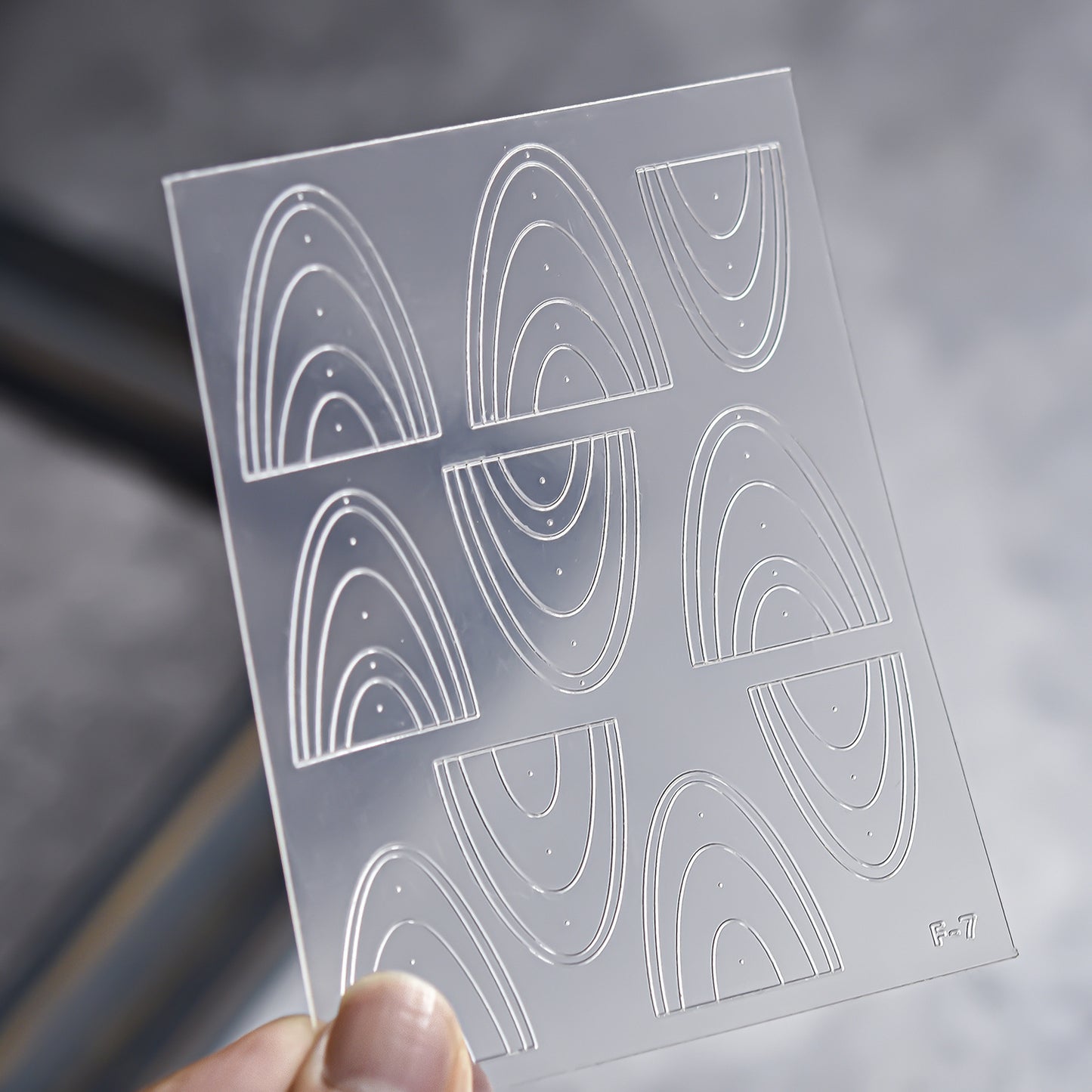 Clear Embossed Nail Stickers – Multi-Pattern Outline Set