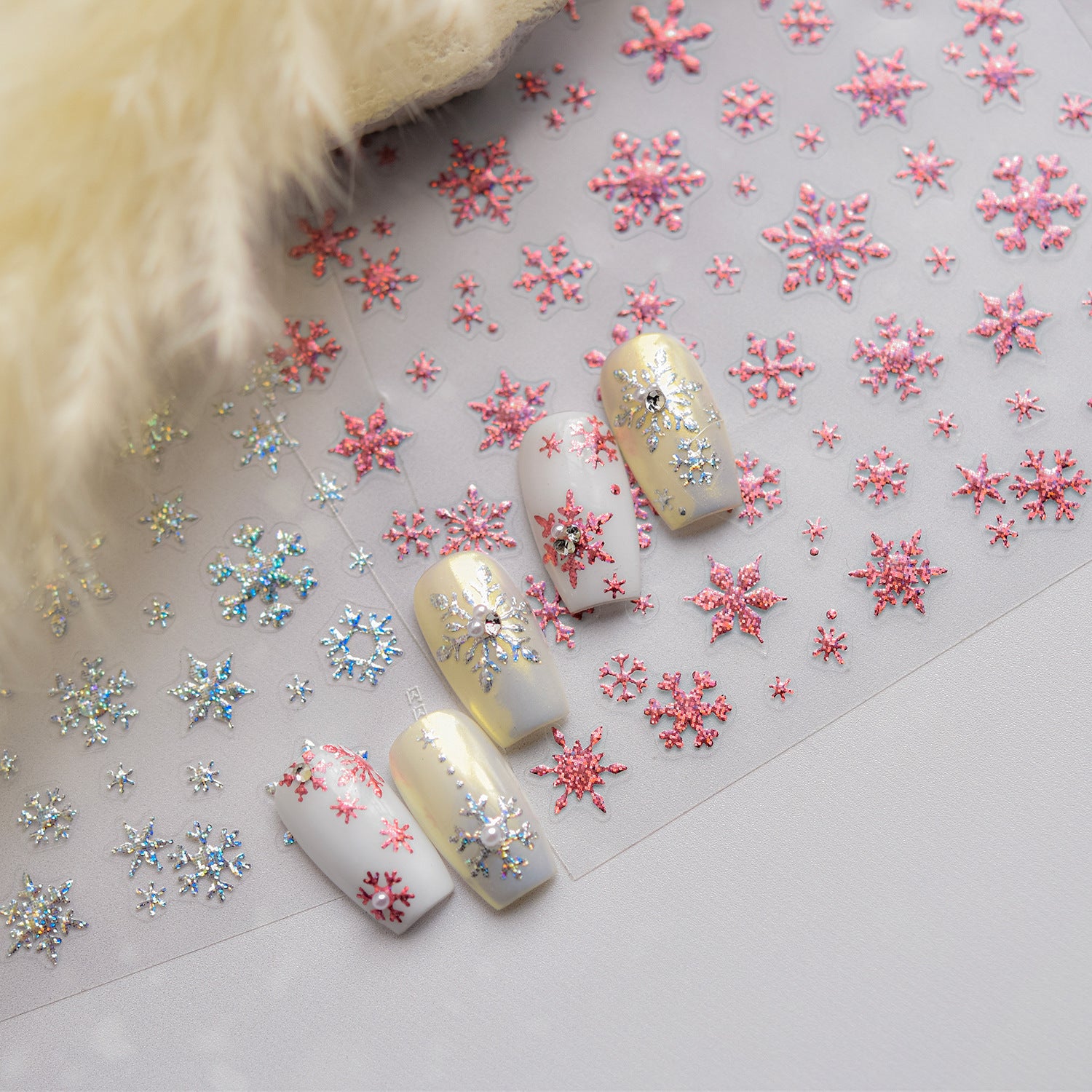 365nails: "Glitter Pink Snowflake" – nail art stickers