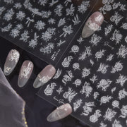 365nails: "White Lace Flower" – nail art stickers