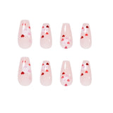 Taoxin série quadrado coração marca unhas de pressão dia dos namorados temperamento peça acabada, removível ｜ 365 unhas