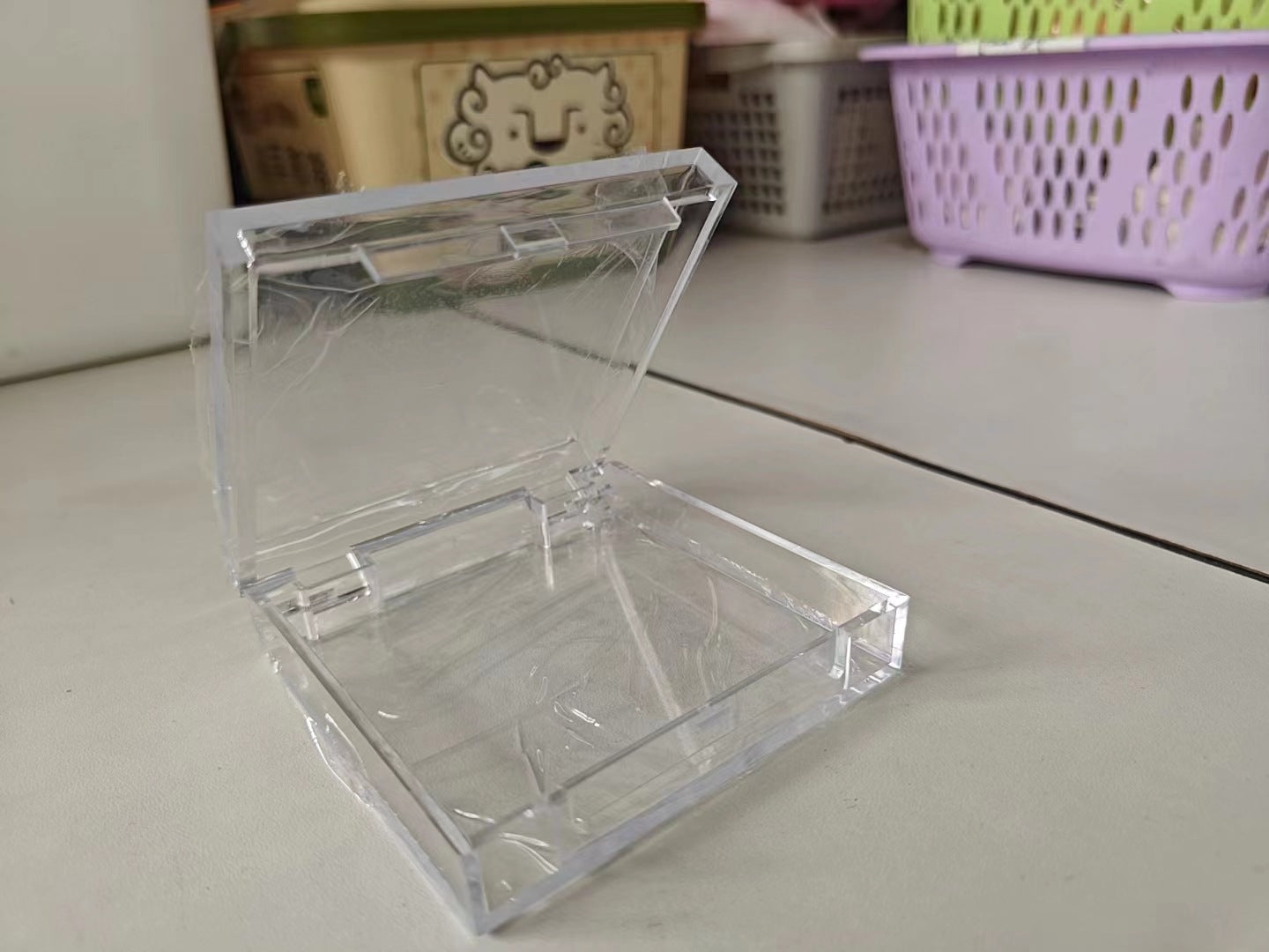 High-end transparent acrylic press on nails storage box wholesale