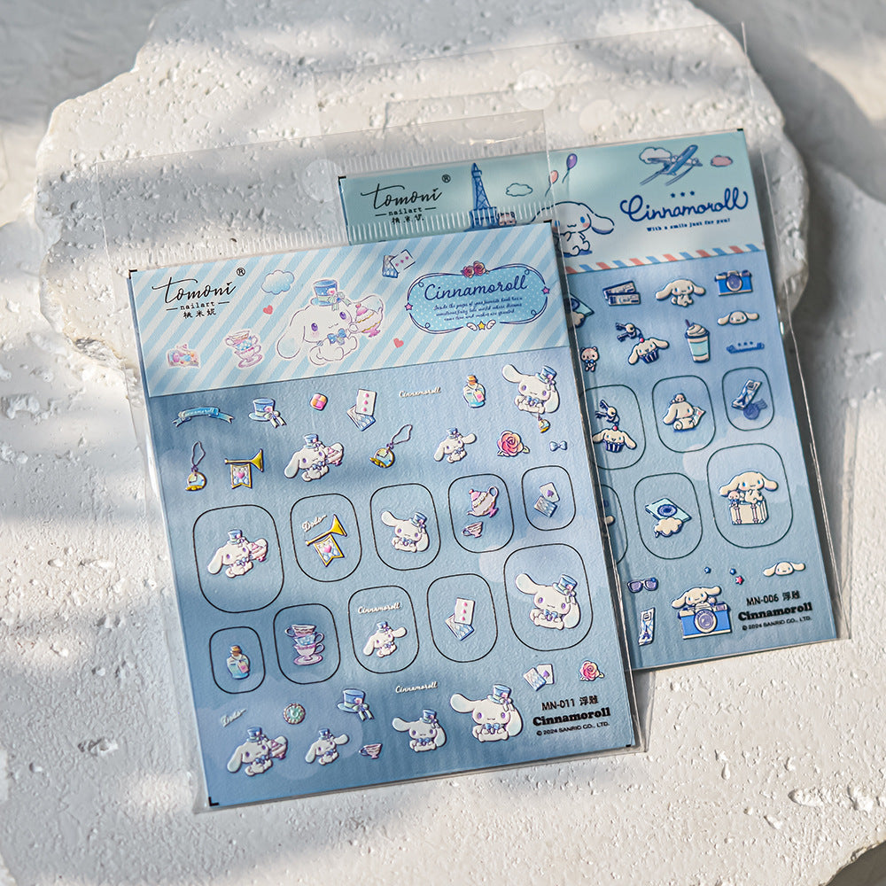 Cinnamoroll Travel Collection: "Cinnamoroll Travel Adventure" – 3D Nail Sticker