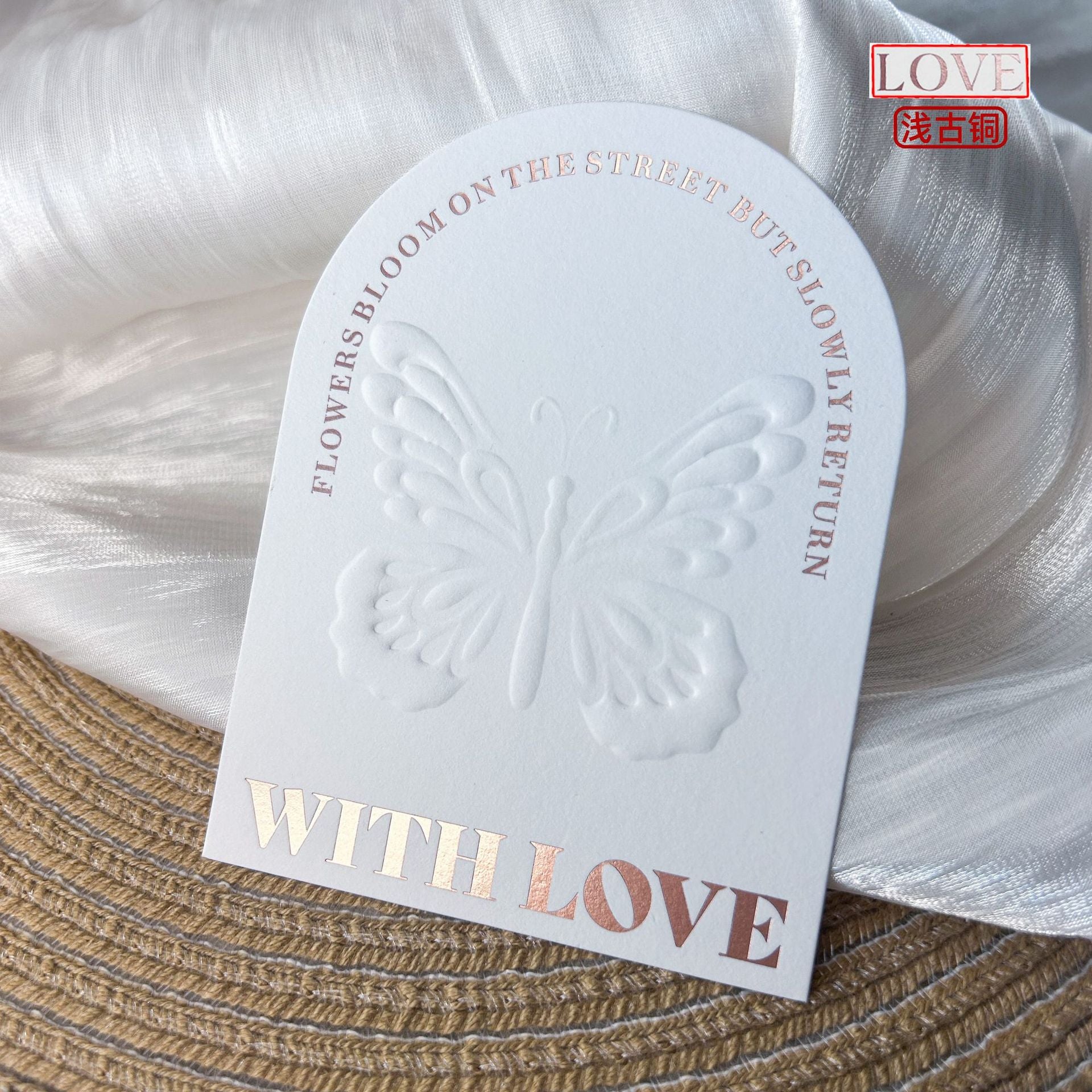 Embossed Gold Cotton Display Cards for Press On Nails (MOQ=50)