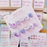 Pony Poly Purple Moon Kids Press On Nails Set