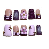 Grape Purple French Duckbill Press-On Nails