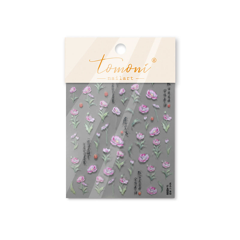 Ink Wash White Peony – Chinese Style Nail Art Set