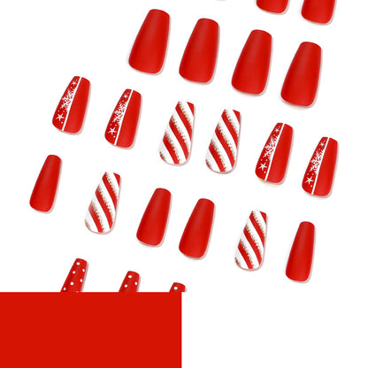 nails piece finished product wholesale Christmas snowflake polka dot press on nails piece wholesale nails patch wholesale nails piece fake nails｜365nails