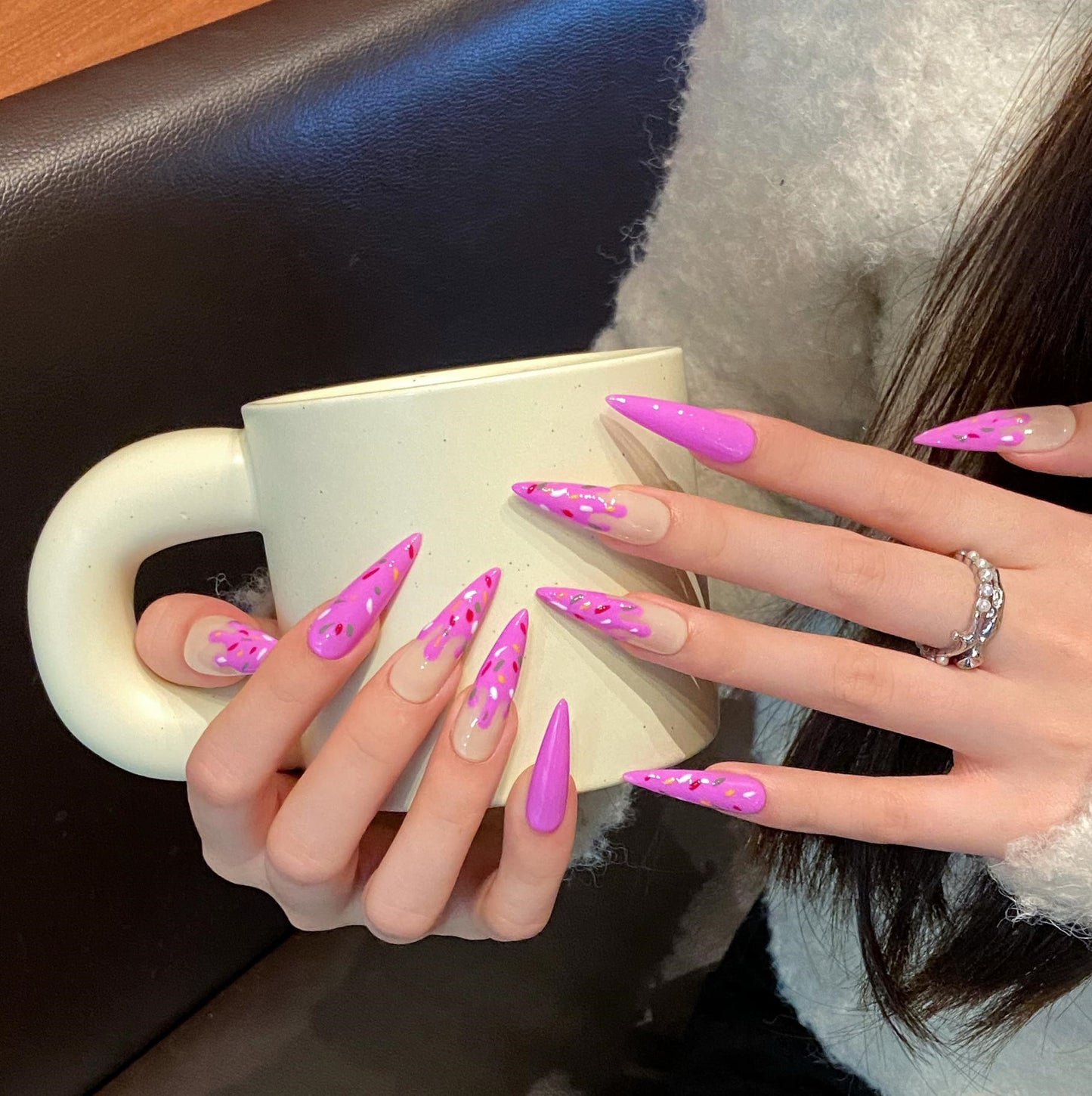 Pure handmade press on nails   nail art fake nails beauty | 365nails