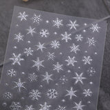 Winter Laser Snowflake Nail Art Sticker 5D Embossed Three-dimensional Hot Silver Snowflake DIY Nail Sticker Jewelry SL