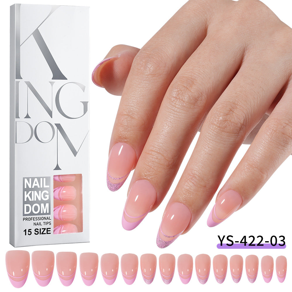 Nail Tips Exclusive for Amazon hot-selling French press on nails art patch oil injection removable fake nail piece 120 pieces