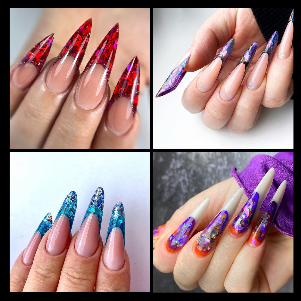 Nail Tips nail mold kit crystal quick extension paper-free tray 288 pieces mixed scale nail tool nail film kit