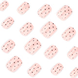 Simple black dot short square press-on nails