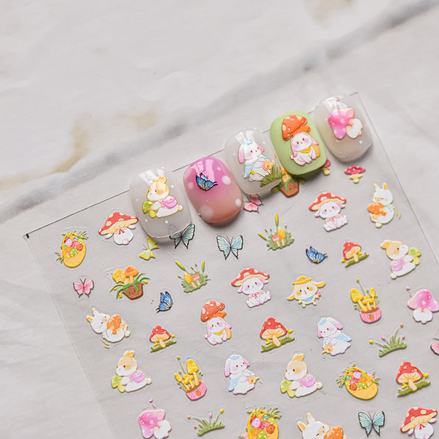 365nails: 가을 곰 & 베이커리 네일 아트 스티커