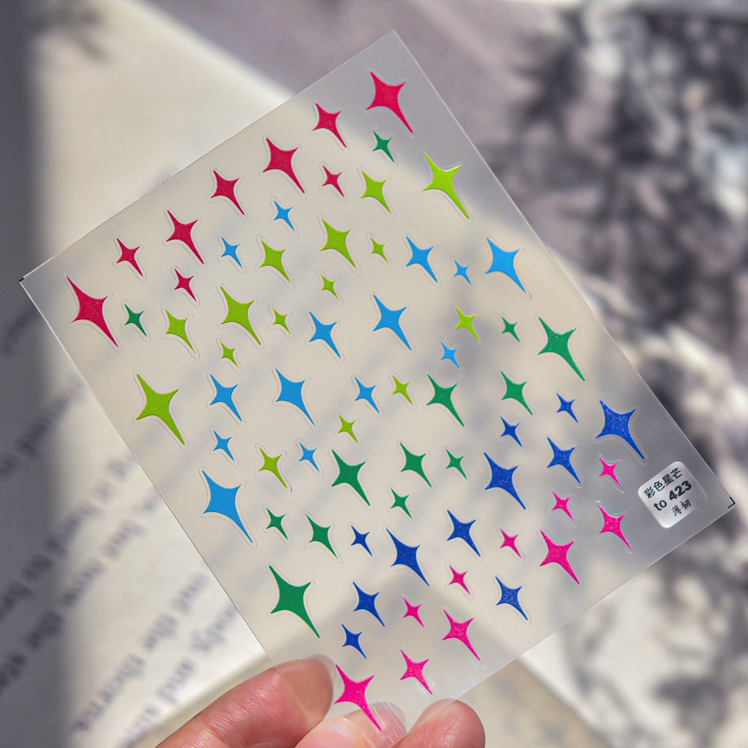 365nails: 빨간 아웃라인 하트 – 네일 아트 스티커