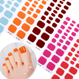 Semi-Cured Gel Nail Strips Solid Pearl Glossy Toe Design (MOQ=3)