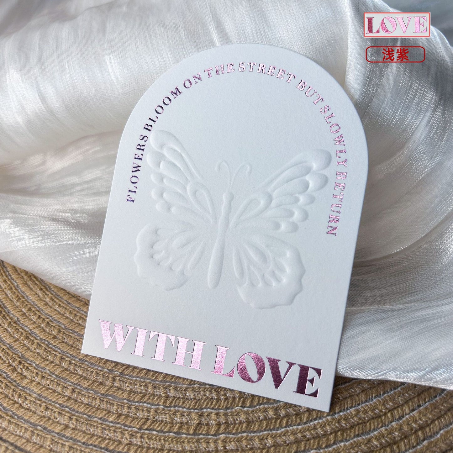 Embossed Gold Cotton Display Cards for Press On Nails (MOQ=50)