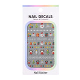 Christmas Series Nail Art Sticker Flat Belt Adhesive Christmas Snowman Elk Nail Sticker Ornament 3D