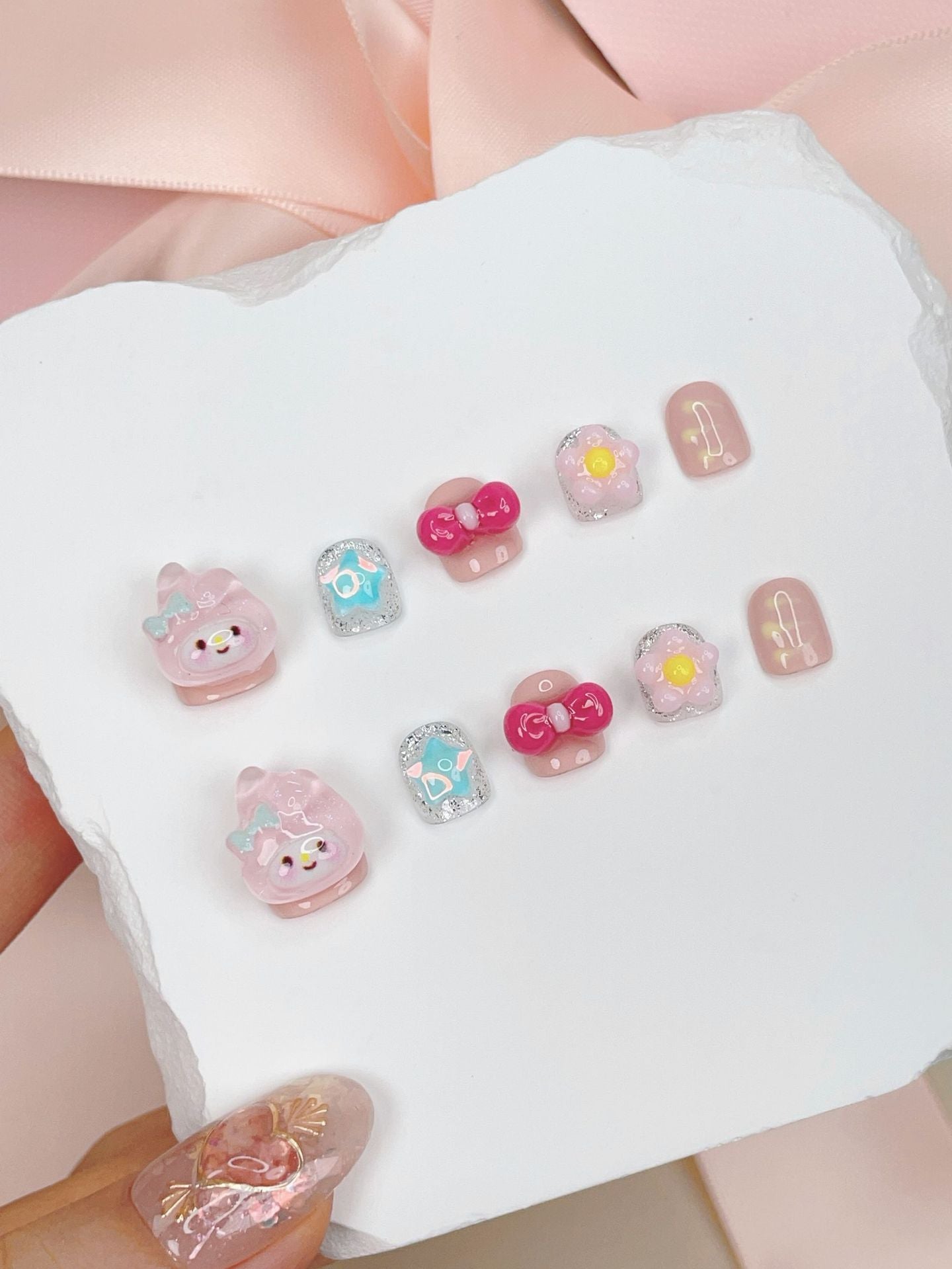 Children's special cute cartoon nail art 3-12 years old girls and children nail art film