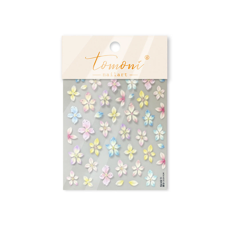 365nails: 粉彩彩虹花朵 — 美甲貼紙