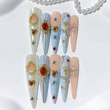 Baroque Angel Cameo Crystal Press On Nails