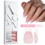 Hot-selling French-style armor, simple spray oil-shiny patch manicure removable trapezoidal nail piece 120 pieces in a box