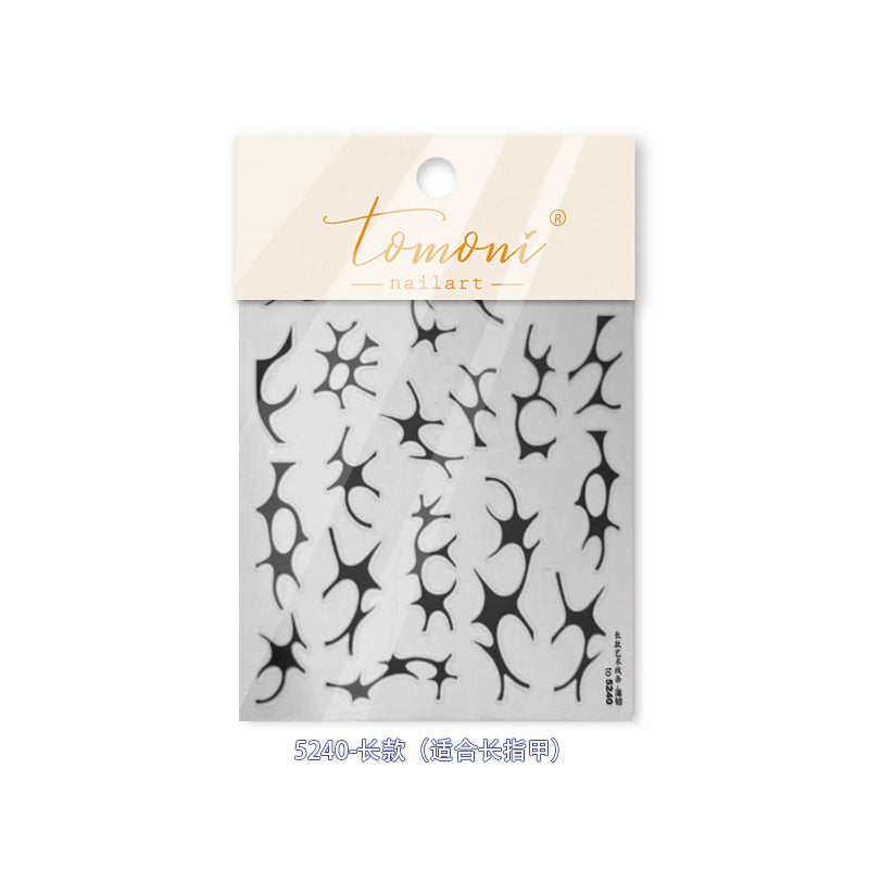 Angel Wings & Crown: "Iridescent Pearl" – 3D Nail Sticker