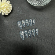 365nails: "Liquid Marble" – 리퀴드 마블 추상 소용돌이 수제 아몬드형 프레스온 네일