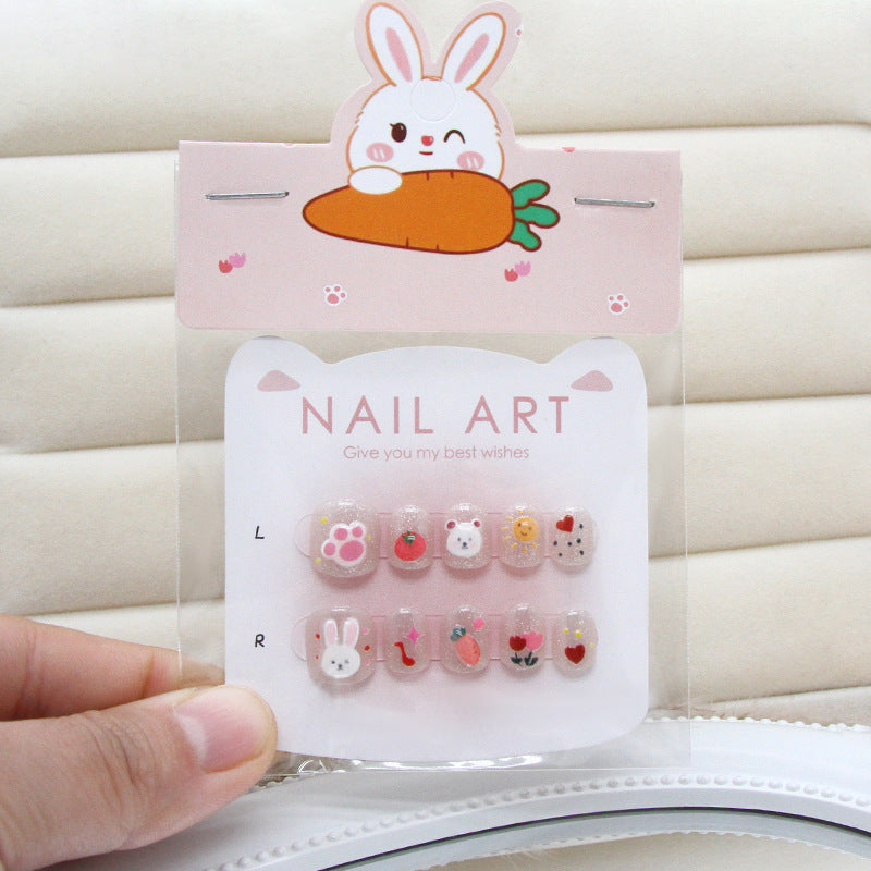 Uñas infantiles con dibujos de notas musicales de sol | 365nails
