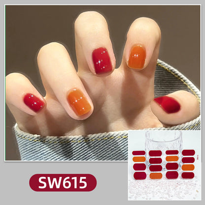 Nail art sticker simple solid color collection nail sticker gentle gradual change jump color nail sticker, waterproof and long-lasting sticker｜365nails