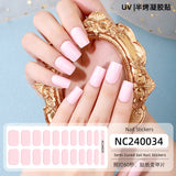 Semi-Cured Gel Nail Strips Pure Color Vibrant Multi-Shade Glossy Set (MOQ=3)