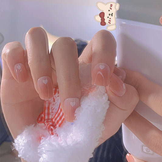 Naked Love Series press-on nails Art Finished Fake Nail Nail Patch Nail Patch Removable Nail Patch Soft Nail｜365nails