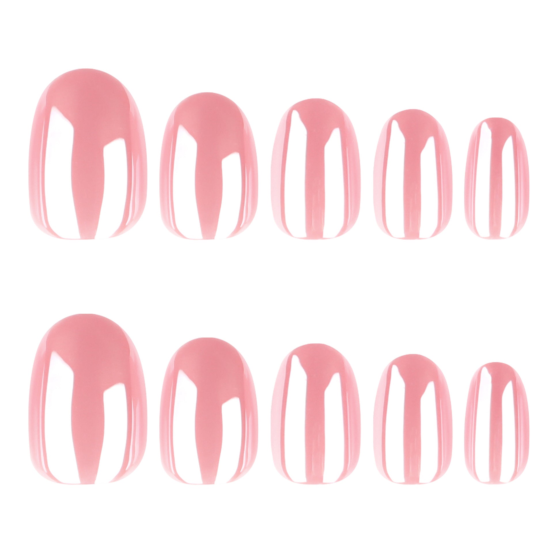 Pink Chrome Mirror Shine Press-On Nails