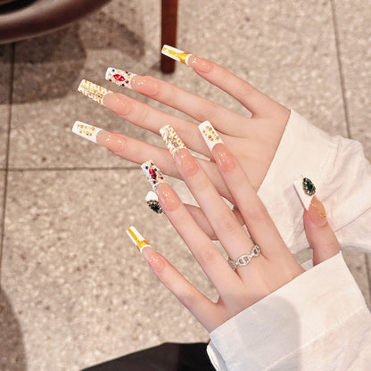 Chinese Retro Court Style Nail Art Metal Exquisite Versatile Gold Silver Handmade Wear Nail Art | 365nails