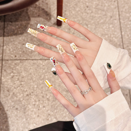 Chinese Retro Court Style Nail Art Metal Exquisite Versatile Gold Silver Handmade Wear Nail Art | 365nails