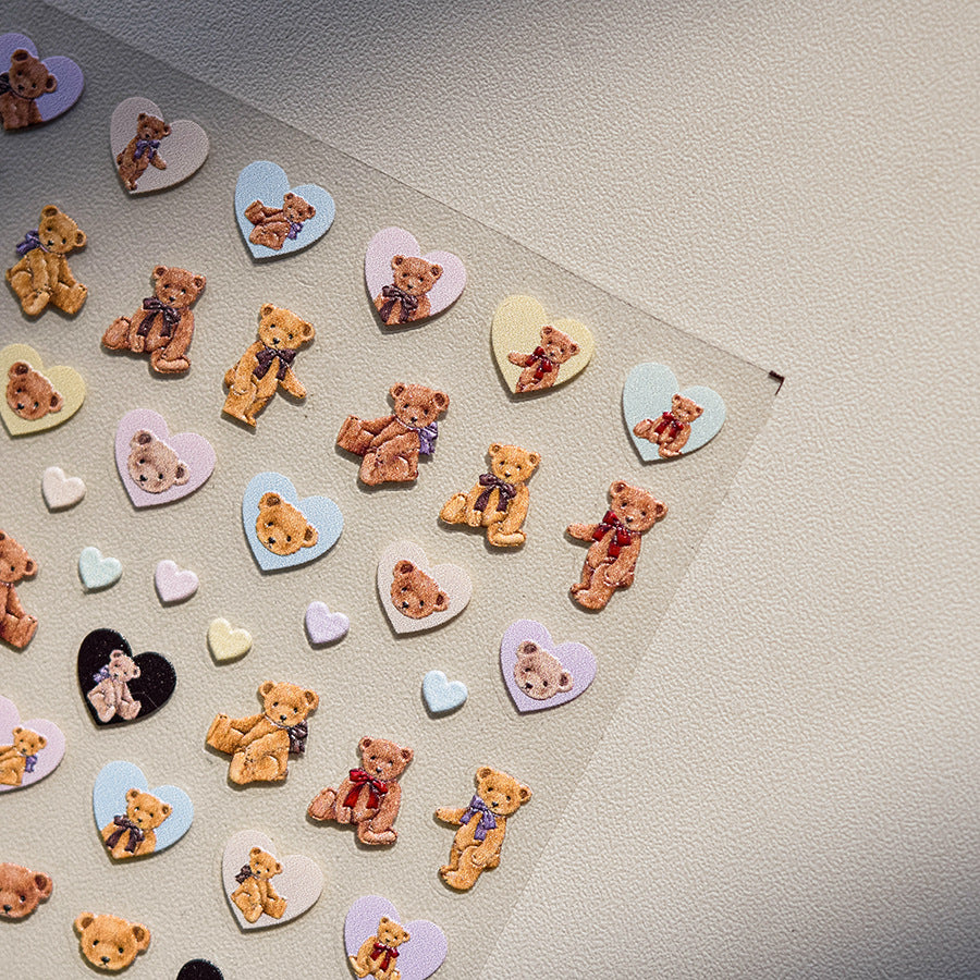 365nails: "Teddy Bear Heart" – nail art stickers