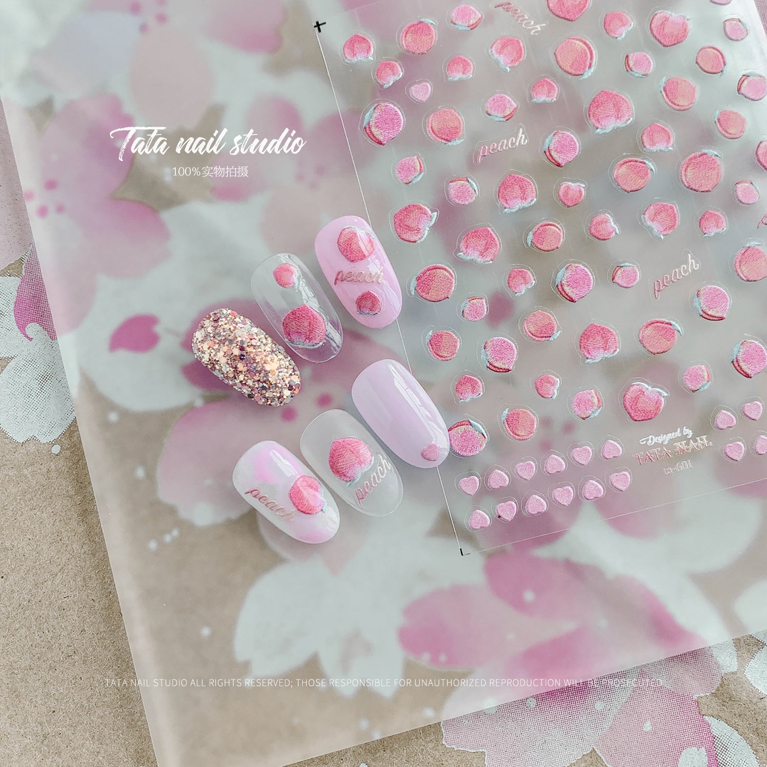 Peach Fizz – Sweet Nail Art Accent Set