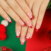 法式聖誕主題穿戴甲成品甲片批發｜365nails