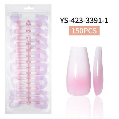 Nail Tips Europe and the United States  gradual change press on nails, simple water drop nail spray removable fake nail 150 pieces prefabricated nail