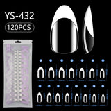 Nail Tips exclusive for seamless press on nails extension nail piece French transparent nail fake nail patch finished nail art 120 pieces