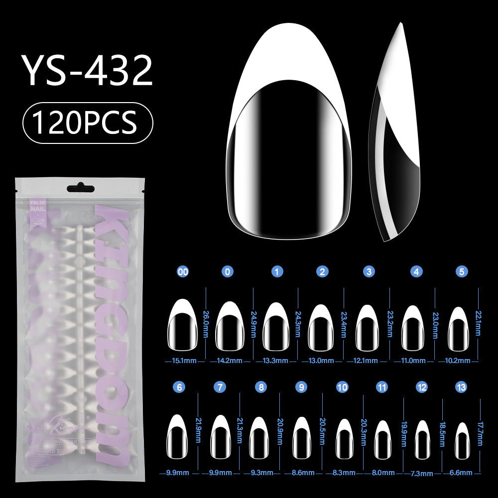 Nail Tips exclusive for seamless press on nails extension nail piece French transparent nail fake nail patch finished nail art 120 pieces