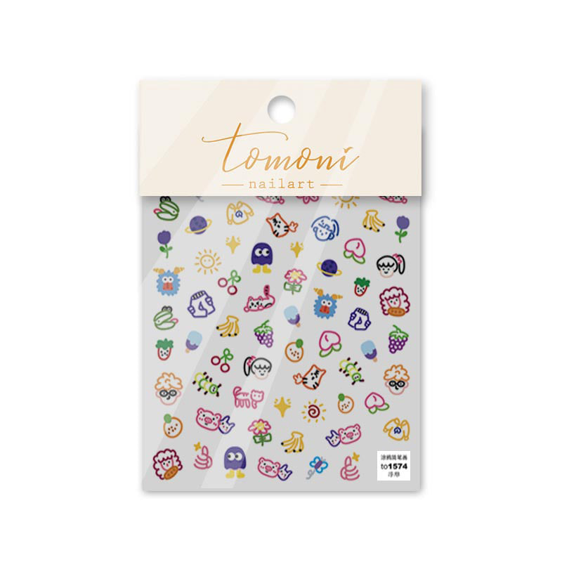 365nails: « doodle kawaii et lettre mignonne » – Autocollants pour ongles