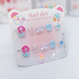 Mermaid Princess Pastel Cute Kids Press On Nails Set