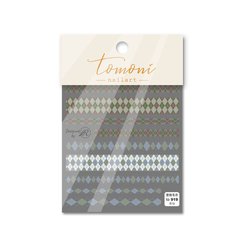 Argyle Sweater – Preppy Nail Art Accent Set
