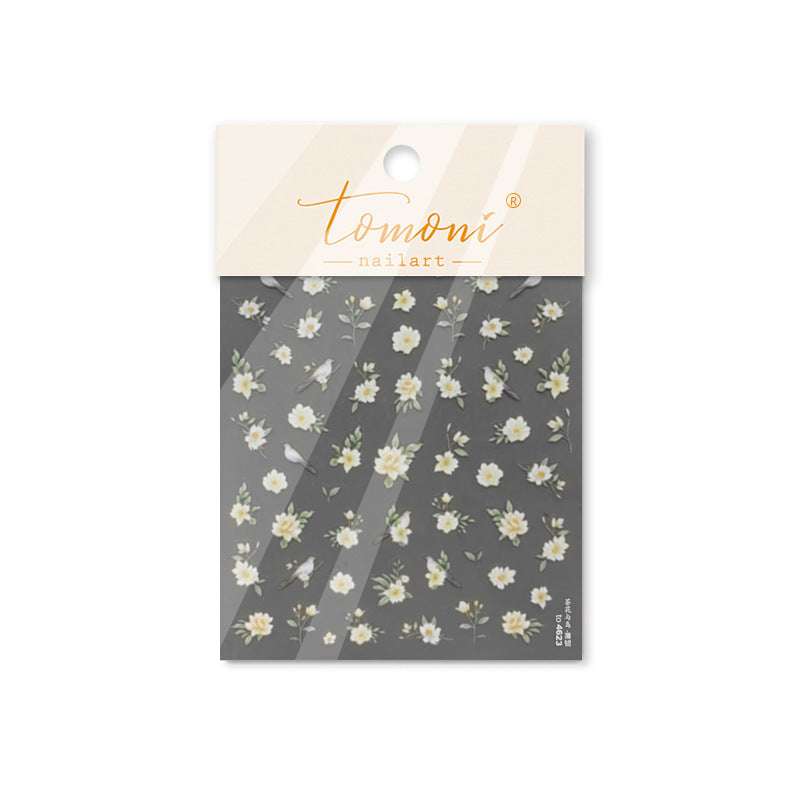 365nails: "Elegant Camellia & Bird" – nail art stickers