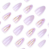 Magic mirror powder  pads wholesale purple solid color simple nail art golden butterfly  art pads｜365nails
