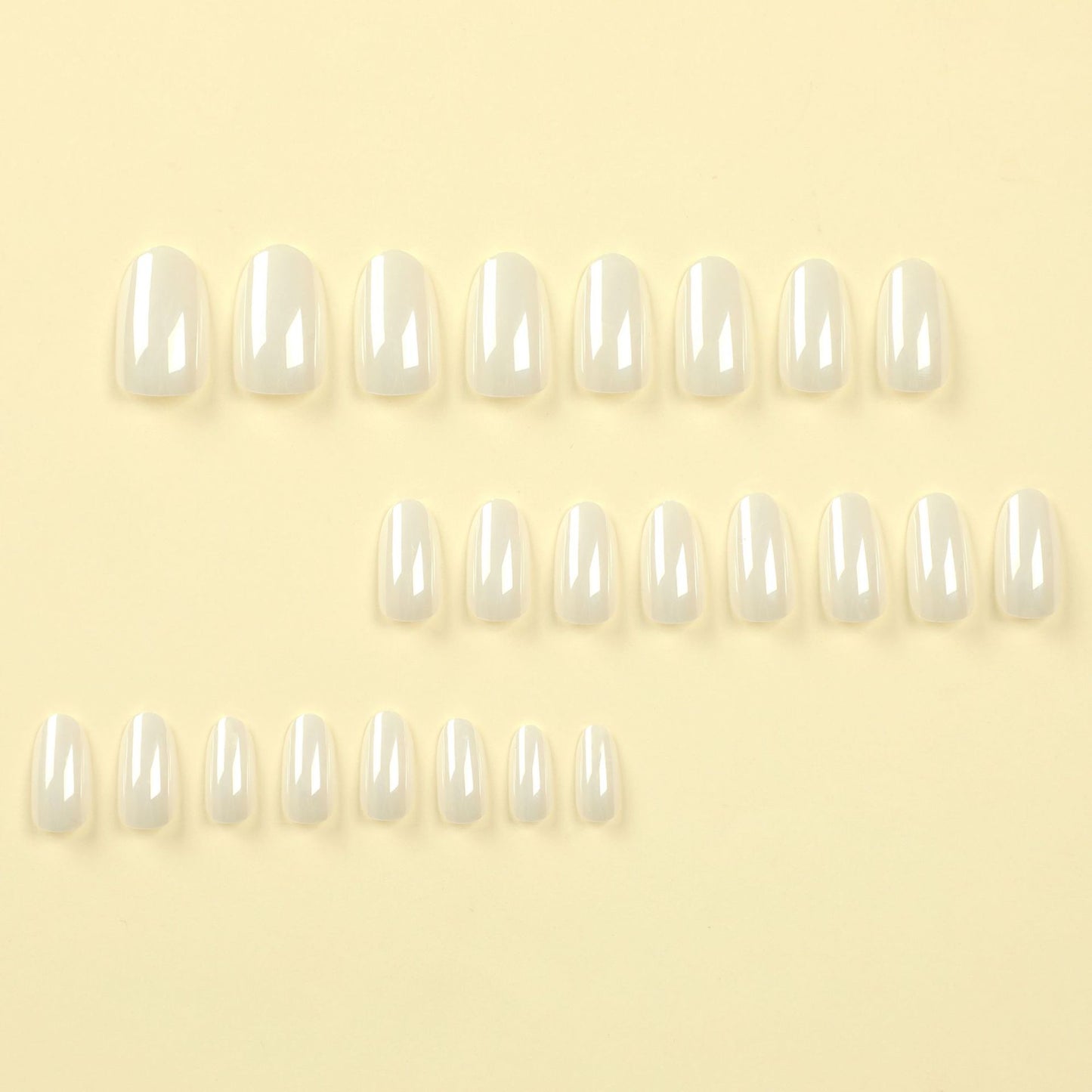 Wear fake nail pads White laser nail pads Removable nail pads Wholesale nail patches Wearable nail stickers｜365nails