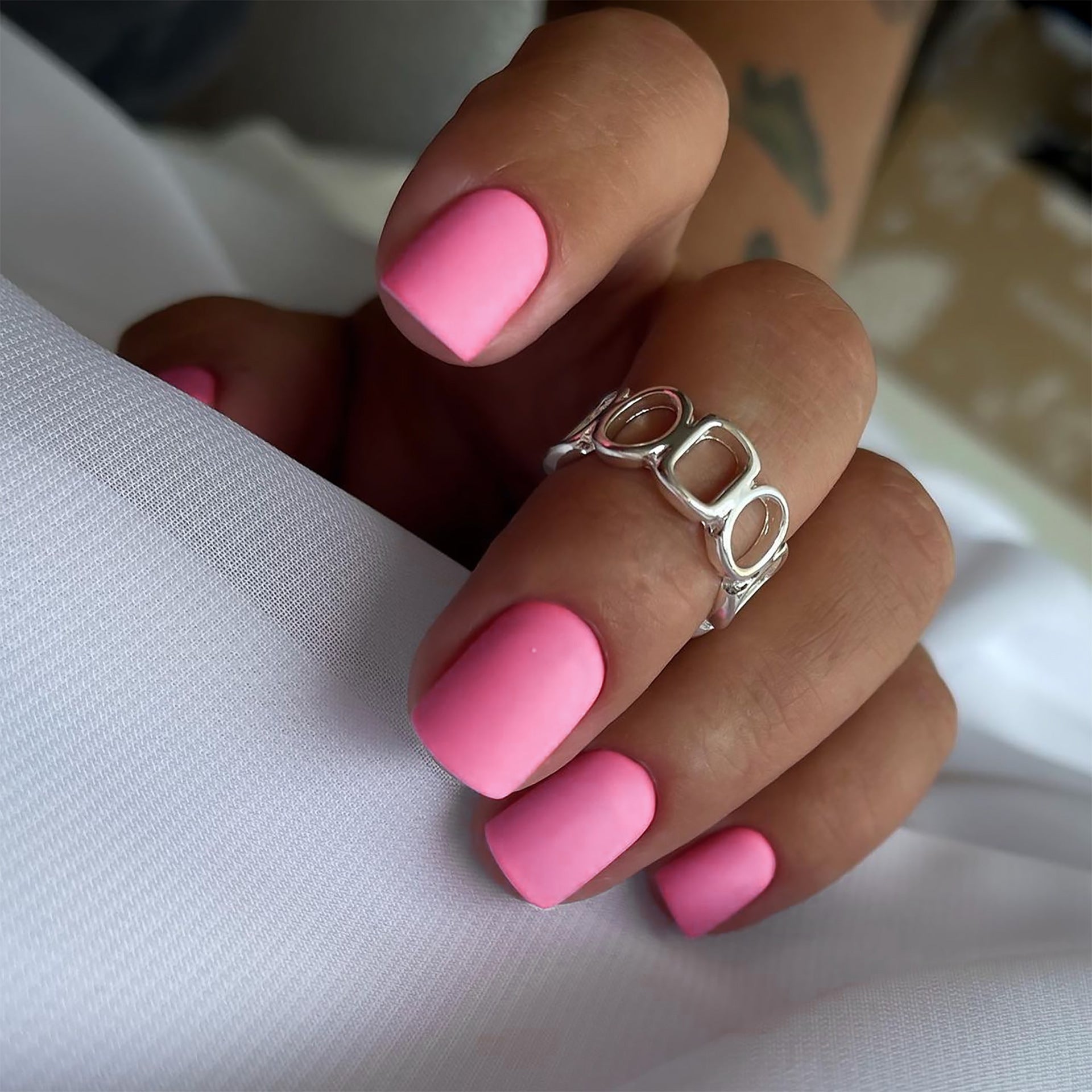 Frosted Detachable Wearable Nail Solid Color Style Nail Patch Square Factory Straight Hair Wearable Nail Patch｜365nails