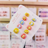 Butter Bear Colorful Cute Kids Press On Nails Set