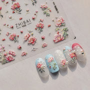 365nails: "Peony & Dragonfly Embossed Set" – Nail Art Stickers