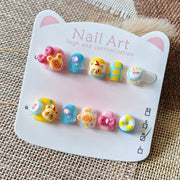 365nails-Winnie the Pooh Kids Series: "Honey Pot Party" – Short Square Kids Nail Art